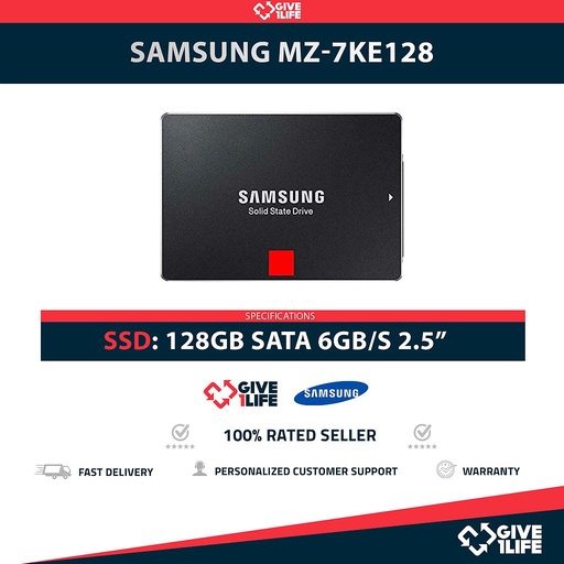 [1539] SAMSUNG MZ-7KE128 SSD 128GB 2.5″ SATA 6GB/S