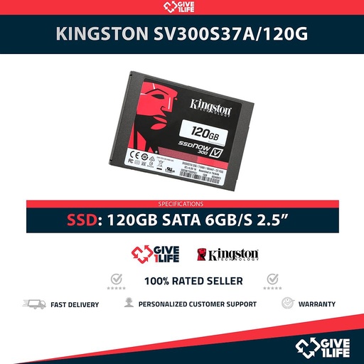 [1547] KINGSTON SV300S37A/120G SSD 120GB 2.5″ SATA 6GB/S