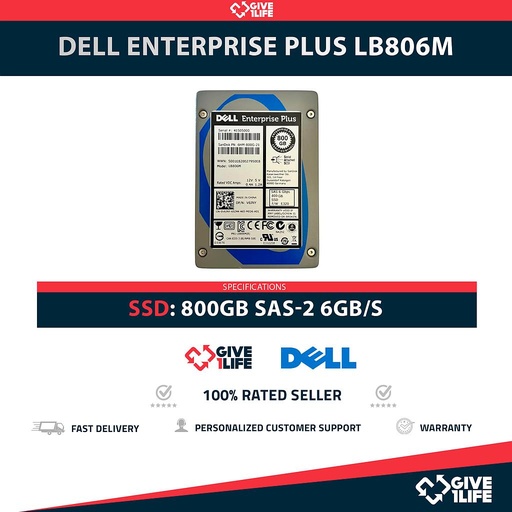 [1595] DELL ENTERPRISE PLUS LB806M SSD 2.5" 800GB SAS-2 6GB/s