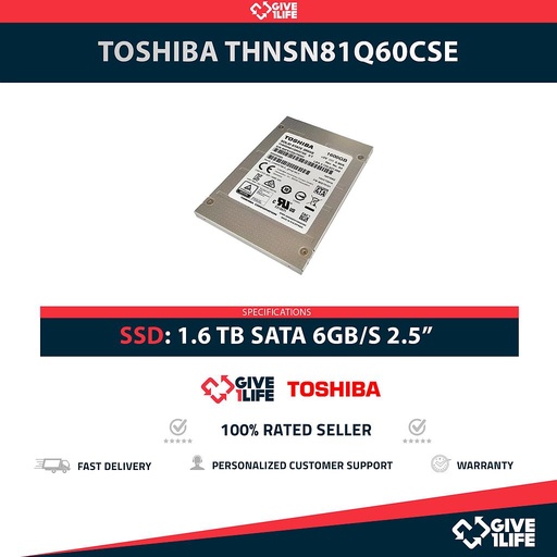 [1598] TOSHIBA THNSN81Q60CSE SSD 1.6 TB SATA 6GB/s