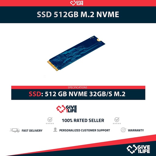 [1605] SSD 512GB M.2 2280 NVME 32GB/S PCI-E 3.0 X4 CATEGORÍA DATACENTER