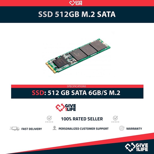 [1606] SSD 512GB M.2 2280 SATA 6GB/S PCI-E 3.0 CATEGORÍA DATACENTER