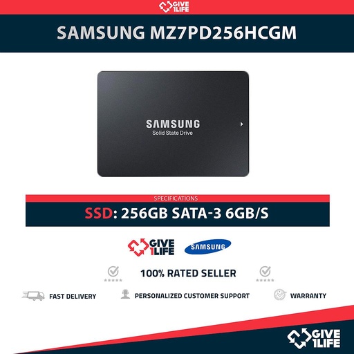 [1621] SAMSUNG MZ7PD256HCGM SSD 256GB 2.5″ SATA 6GB/S