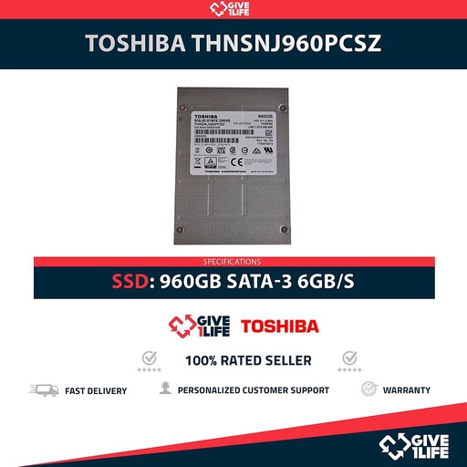 [1628] TOSHIBA THNSNJ960PCSZ SSD 960GB 2.5″ SATA 6GB/S