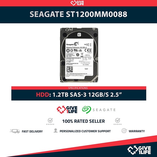 [1670] SEAGATE ST1200MM0088 1.2TB HDD 2.5" SAS-3 12GB/S 10K 128MB