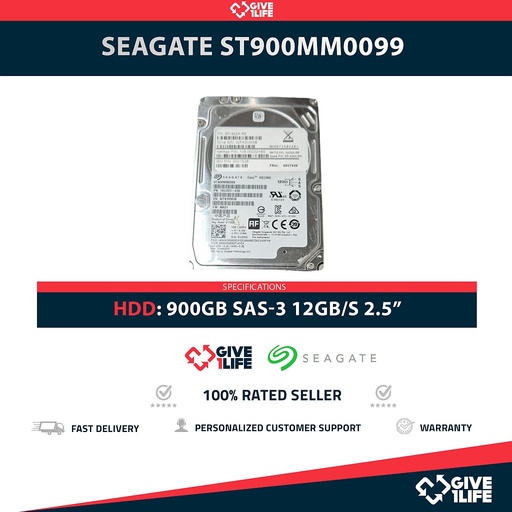 [1671] SEAGATE ST900MM0099 900GB HDD 2.5" SAS-3 12GB/S 128MB CACHE