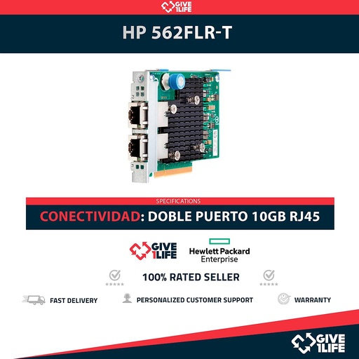 [1676] HP 562FLR-T DOBLE PUERTO 2x 10GB RJ45 - PN:840138‑001 / 817745‑B21