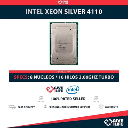 [1683] Intel Xeon SILVER 4110 (8 Núcleos / 16 Hilos) @3.00Ghz Turbo Speed