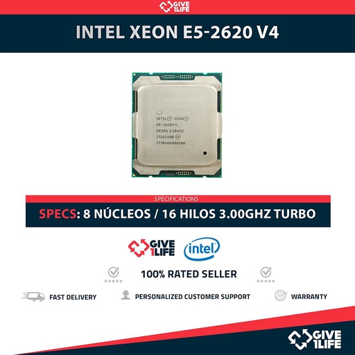 [1685] Intel Xeon E5-2620 V4 (8 Núcleos/ 16 Hilos) @3.00GHz Turbo Speed