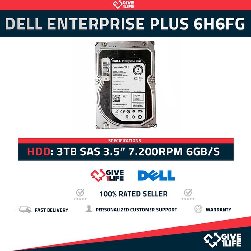 [883] DELL ENTERPRISE PLUS ST33000650SS 3TB HDD 3.5" SAS-2 6GB/S 7.2K 64MB - 6H6FG