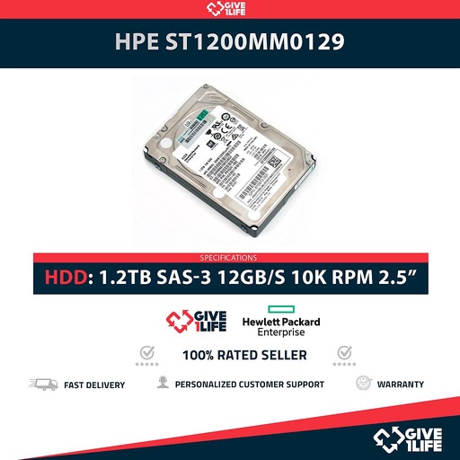 [1704] HPE ST1200MM0129 1.2TB HDD 2.5" SAS-3 12GB/S 10K 256MB