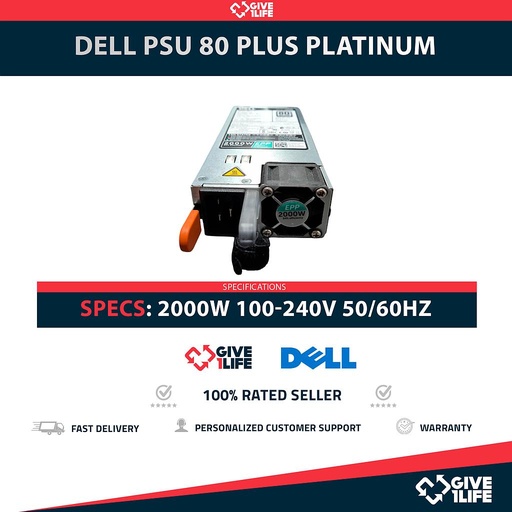 [1719] DELL 2000W 80 PLUS FUENTE DE ALIMENTACION PARA SERIE 40