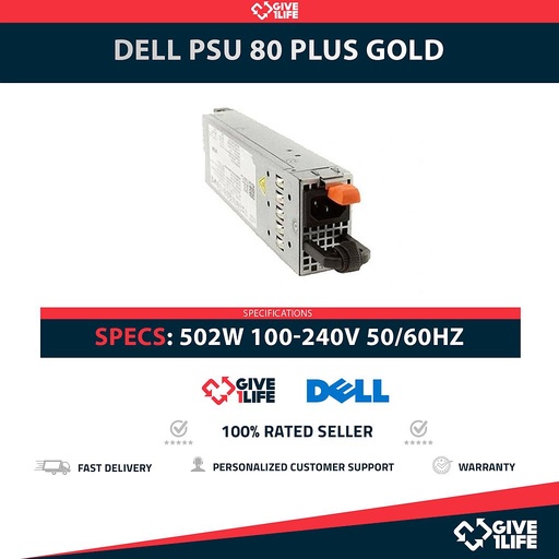 [1724] DELL 502W 80 PLUS FUENTE DE ALIMENTACION PARA R610, NX3600, NX3610