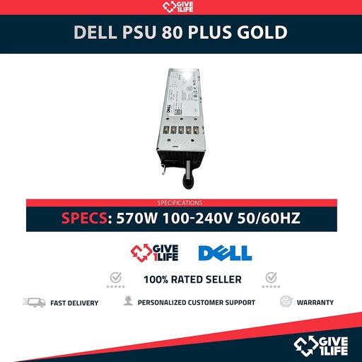 [1726] DELL 570W 80 PLUS FUENTE DE ALIMENTACION PARA R710, T610