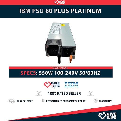 [1727] IBM 550W 80 PLUS FUENTE DE ALIMENTACION PARA X3500, X3600 M5