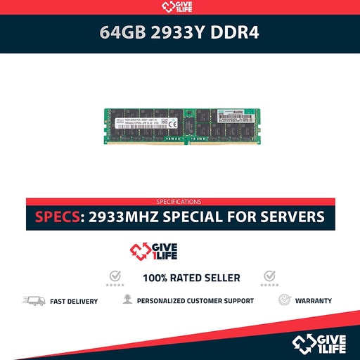 [1734] 64GB 4DRx4 PC4-2933Y DDR4 RAM REGISTRADA - ESPECIAL SERVIDOR