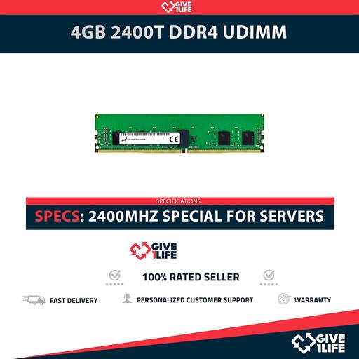 [1735] 4GB 1Rx8 PC4-2400T UDIMM DDR4 RAM