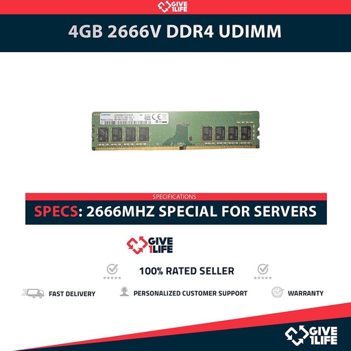 [1736] 4GB 1Rx8 PC4-2666V UDIMM DDR4 RAM
