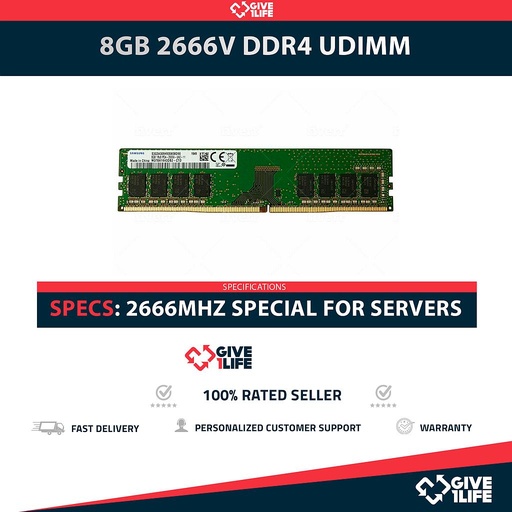 [1738] 8GB 1Rx8 PC4-2666V UDIMM DDR4 RAM