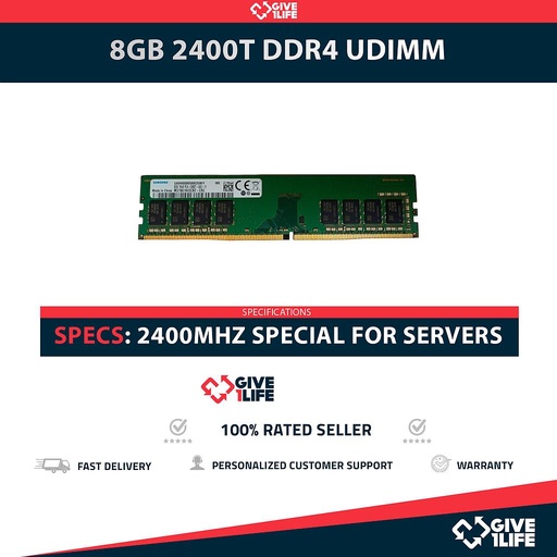 [1739] 8GB 1Rx8 PC4-2400T UDIMM DDR4 RAM