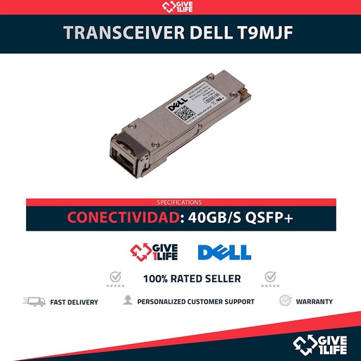 [1762] DELL T9MJF QSFP+ 40GB/S TRANSCEIVER 850NM
