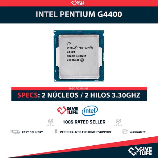 [1779] INTEL PENTIUM G4400 (2 Núcleos / 2 Hilos) @3.3Ghz