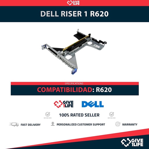 [1815] DELL RISER 1 PCI-E PARA R620 PN:06K9W2 y 037RG8