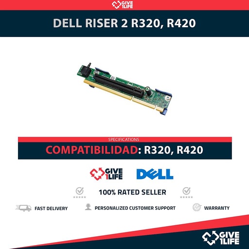[1823] DELL RISER 2 PARA R320, R420 PN:0488MY