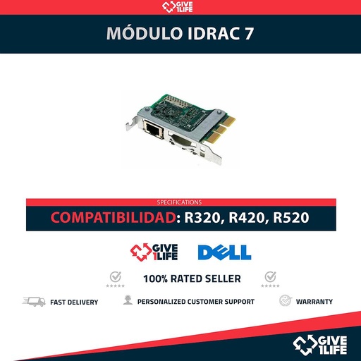[1826] MÓDULO IDRAC 7 SLOT DEDICADO R320 R420 R520 T320 T420 PN: 02827M y 0WD6D2