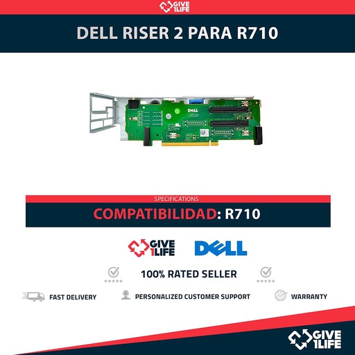 [1828] DELL RISER 2 PARA R710 PN:0MX843