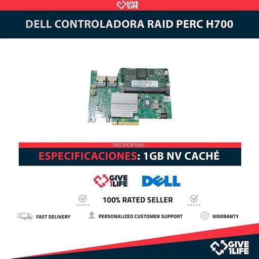 [1833] DELL CONTROLADORA RAID PERC H700 1GB NV CACHÉ