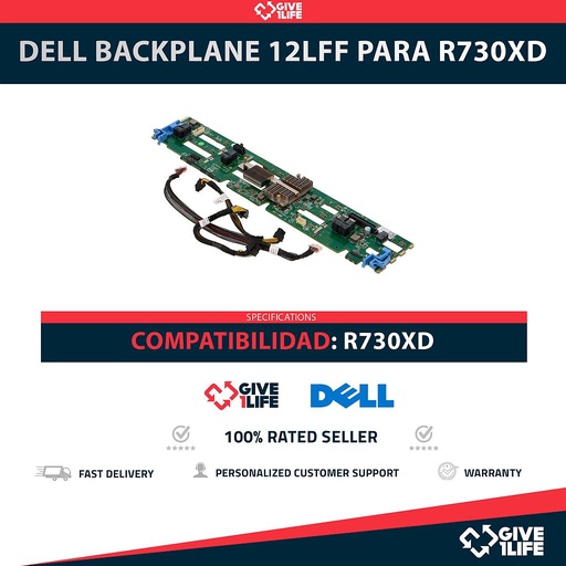 [1841] DELL 0CDVF9 Backplane Frontal 12LFF 12 Bahías de 3.5" para R730XD