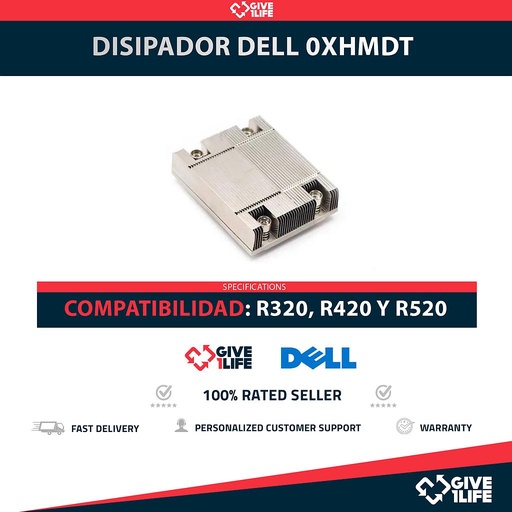 [1844] Disipador / Heatsink DELL 0XHMDT para R320, R420 y R520