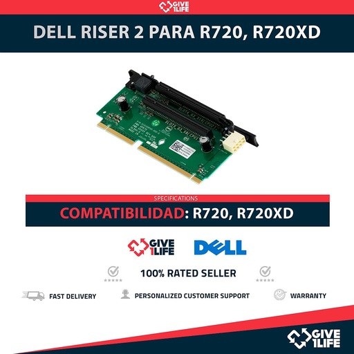 [1845] DELL RISER 2 PARA R720, R720XD PN:0FXHMV / 0MPGD9