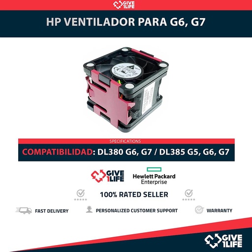 [1889] HP VENTILADOR PARA DL380 G6, G7 / DL385 G5, G6, G7 PN: 463172-001 / 496066-001