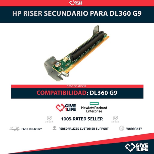 [1890] HP RISER SECUNDARIO PARA DL360 G9 PN: 779157-001 / 775420-001