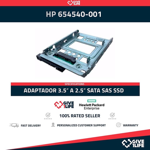 [2106cb74d79d] ADAPTADOR 3.5″ a 2.5″ SATA SAS SSD Nuevo HP DELL .. 654540-001