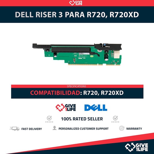 [1907] DELL RISER 3 PARA R720, R720XD PN: 0CPVNF