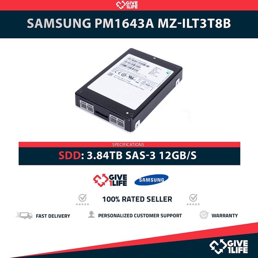 [1927] Samsung PM1643a MZ-ILT3T8B SSD 2.5" 3.84TB SAS-3 12GB/s