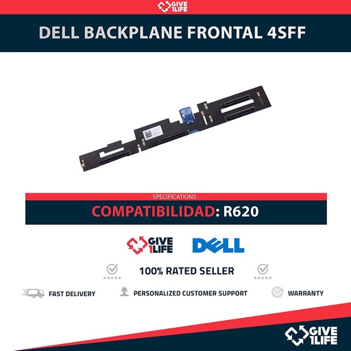 [1936] DELL 0PMHHG Backplane Frontal 4SFF 4 Bahías de 2.5" para R620 4SFF