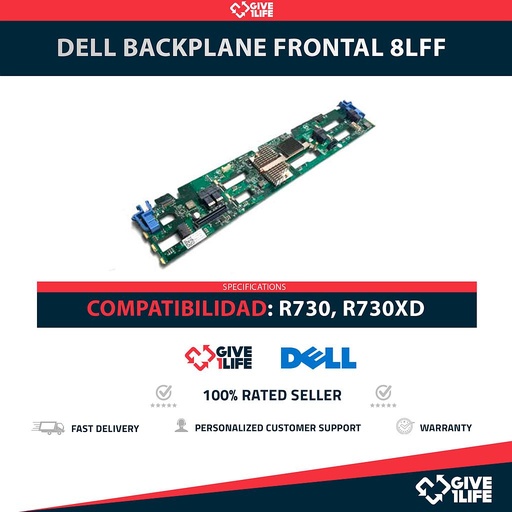 [1937] DELL 0DMC25 Backplane Frontal 8LFF 8 Bahías de 3.5" para R730, R730xd