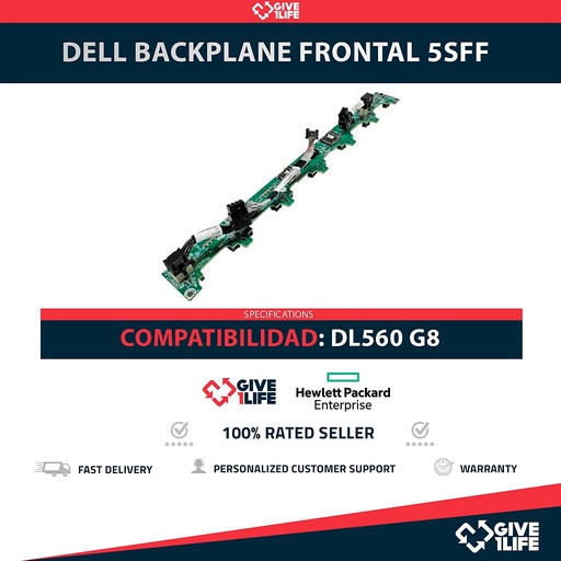 [1938] HP 664930-001 Backplane Frontal 5SFF 5 Bahías de 2.5" para DL560 G8