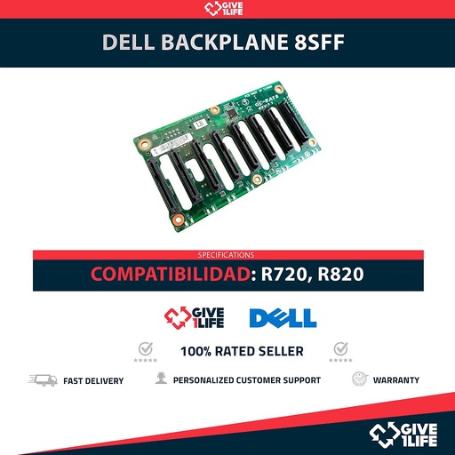 [1945] DELL 022FYP Backplane Frontal 8SFF 8 Bahías de 2.5" para R720 y R820