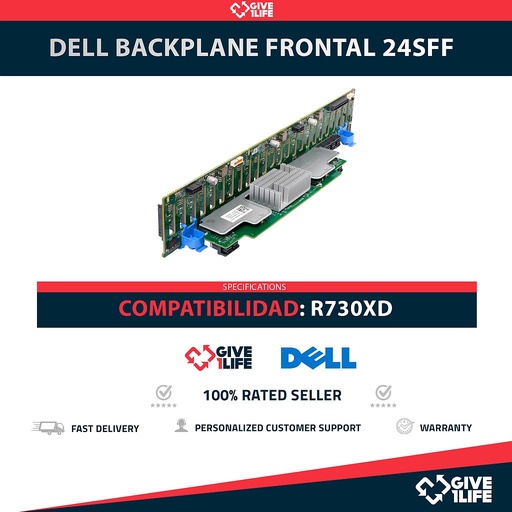 [1947] DELL 0PGP6R Backplane Frontal 24SFF 24 Bahías de 2.5" para R730XD CABLEADO INCLUIDO