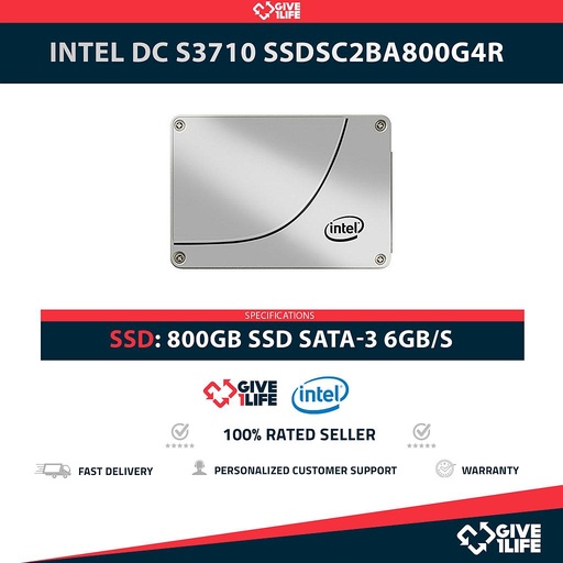 [1953] Intel DC S3710 SSDSC2BA800G4R SSD 800GB SATA 6GB/s
