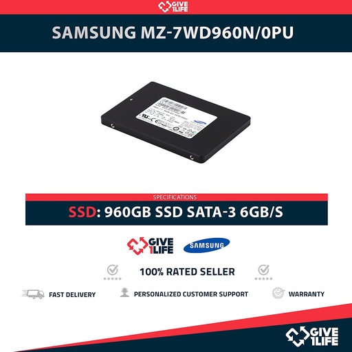 [1958] SAMSUNG MZ-7WD960N/0PU SSD 960GB SATA 6GB/s