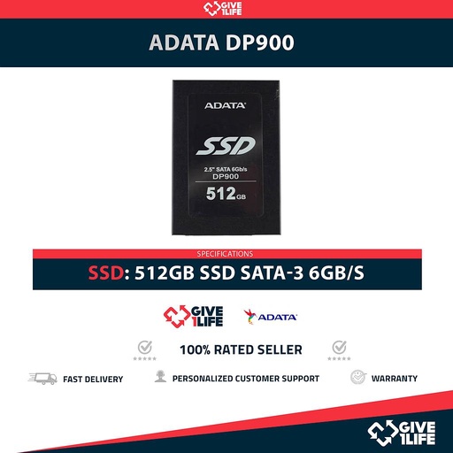 [1962] ADATA DP900 SSD 512GB 2.5″ SATA 6GB/S