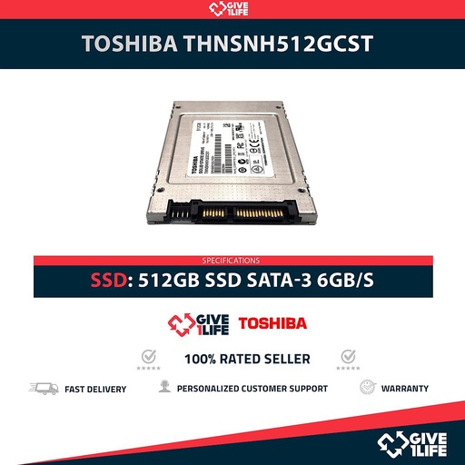 [1963] TOSHIBA THNSNH512GCST SSD 512GB 2.5″ SATA 6GB/S