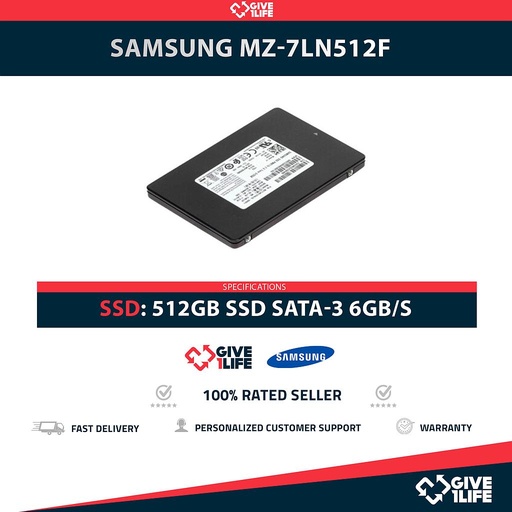 [1965] SAMSUNG MZ-7LN512F SSD 512GB 2.5″ SATA 6GB/S