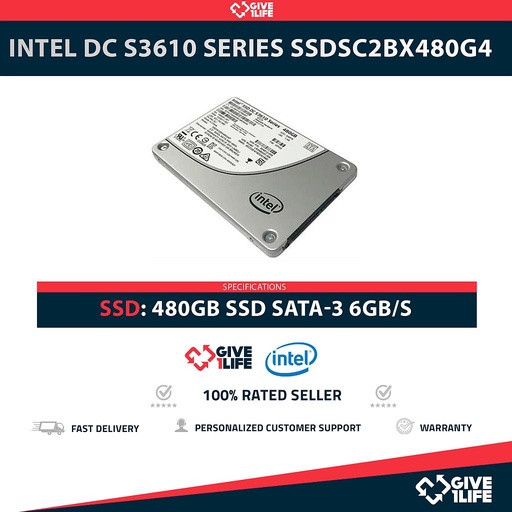 [1966] INTEL DC S3610 SERIES SSDSC2BX480G4 480GB SSD SATA 6GB/S 2.5"